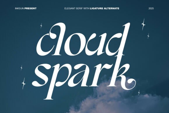 Cloud Spark: Where Celestial Charm Meets Serif Elegance