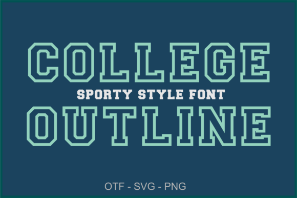 College Outline Font: A Sporty, Modern Typeface for Bold Designs