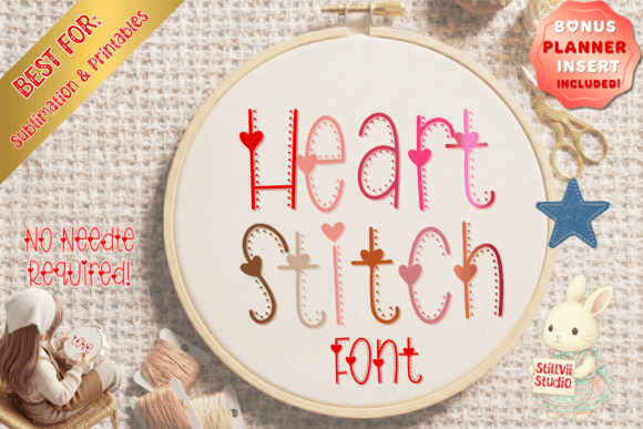 Heart Stitch: The Faux Embroidery Font That Feels Like Home